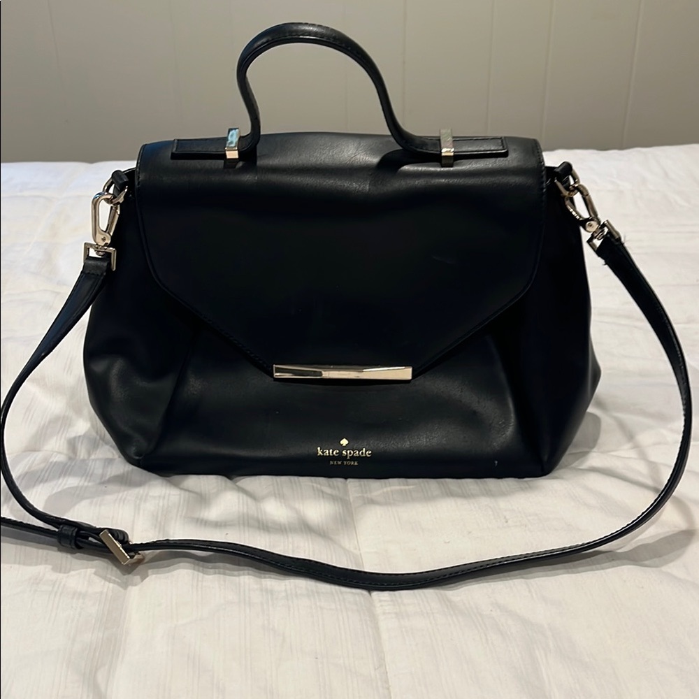 Kate Spade Black Satchel with Structured Design